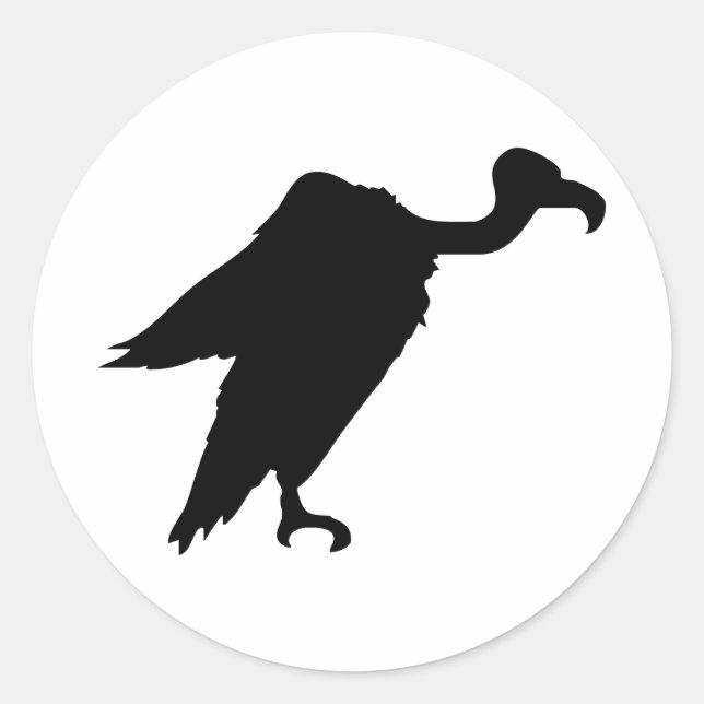 Vulture Silhouette Classic Round Sticker (Front)