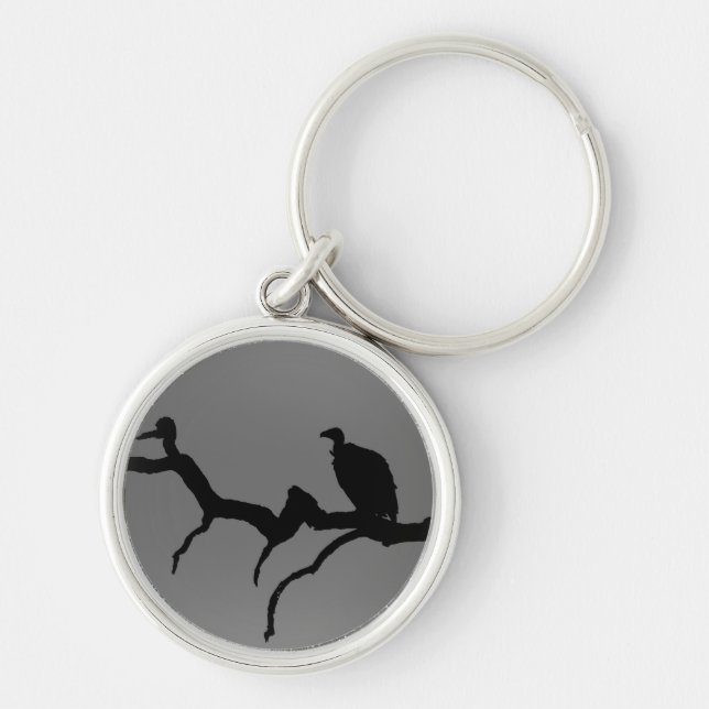 Vulture Silhouette Keychain (Front)