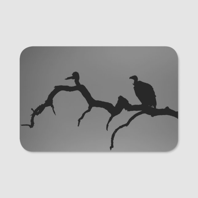 Vulture Silhouette Name Tag (Front)