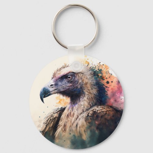 Vulture Watercolor Painting  Keychain