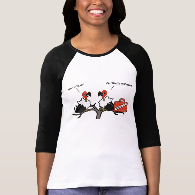 Vultures Carrion Carry-on Luggage Cartoon T-Shirt (Front)