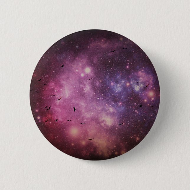 vultures in outerspace pinback button (Front)