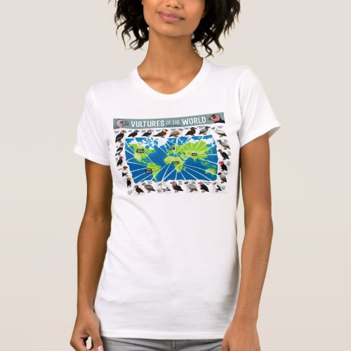 Vultures of the World Map T_Shirt