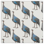 Vulturine guineafowl bird cartoon illustration fabric