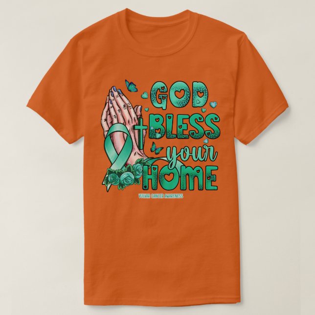 Vulvar Awareness god bless faith hope T-Shirt (Design Front)
