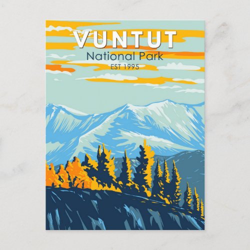 Vuntut National Park Canada Travel Art Vintage Postcard