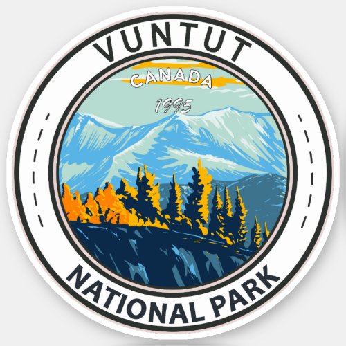 Vuntut National Park Canada Travel Art Vintage Sticker