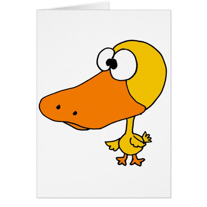 VW  Funny Big Headed Duck Cartoon Greeting Cards