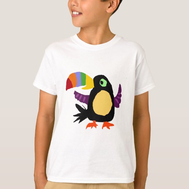 VW- Funny Toucan Bird Primitive Art T-Shirt (Front)