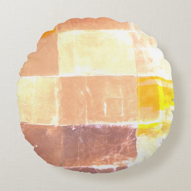 Vwndretti Yellow Soft Colors Round Pillow (Front)
