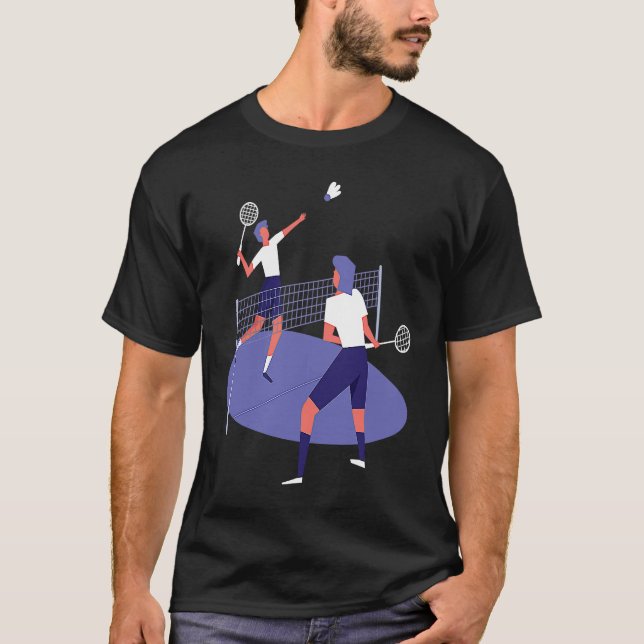 VXL Badminton Racquet Sport Woman Girl Strokes T-Shirt (Front)