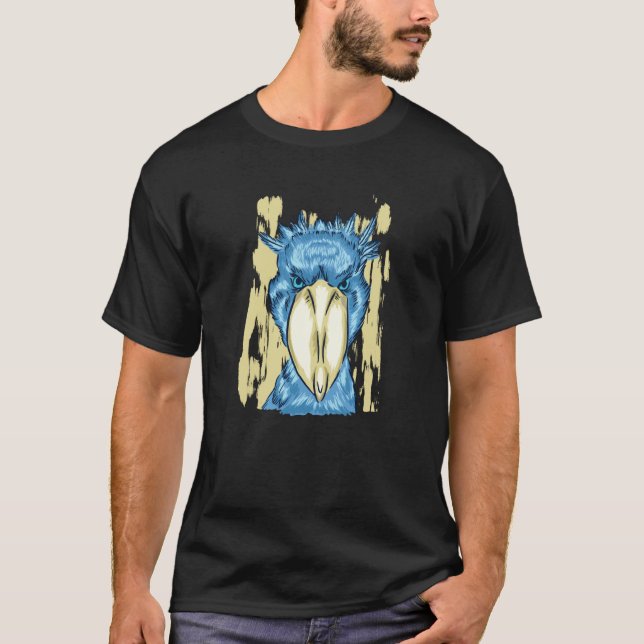 VXL Shoebill Bird Ornithologist Whalebill Animal O T-Shirt (Front)