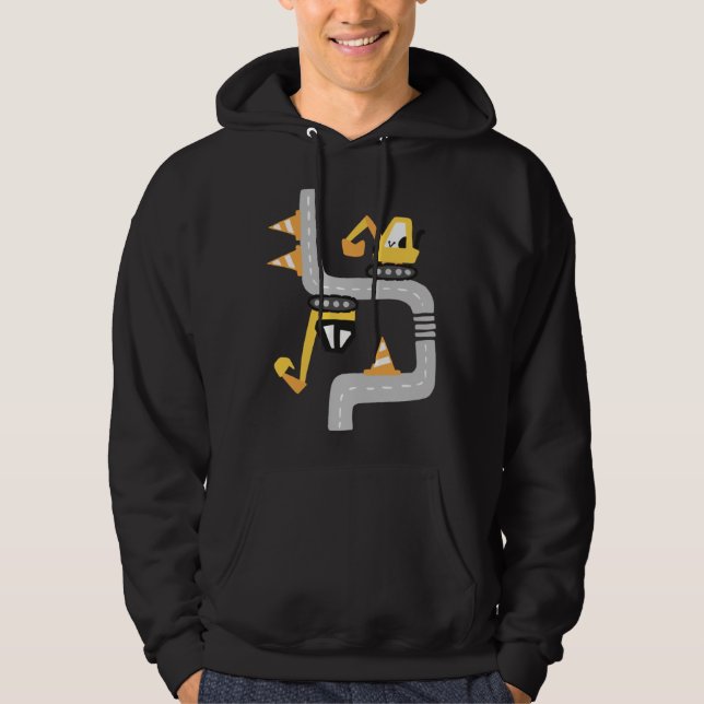 VXLS Construction Truck Excavator Concrete Mixer D Hoodie (Front)