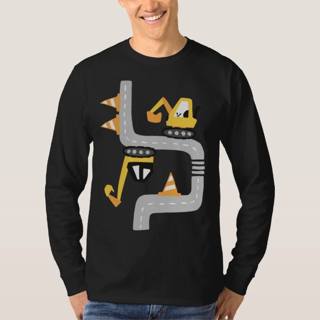 VXLS Construction Truck Excavator Concrete Mixer D T-Shirt (Front)