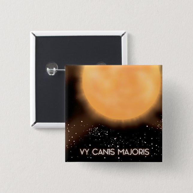 VY Canis Majoris Sun space art poster. Button (Front & Back)