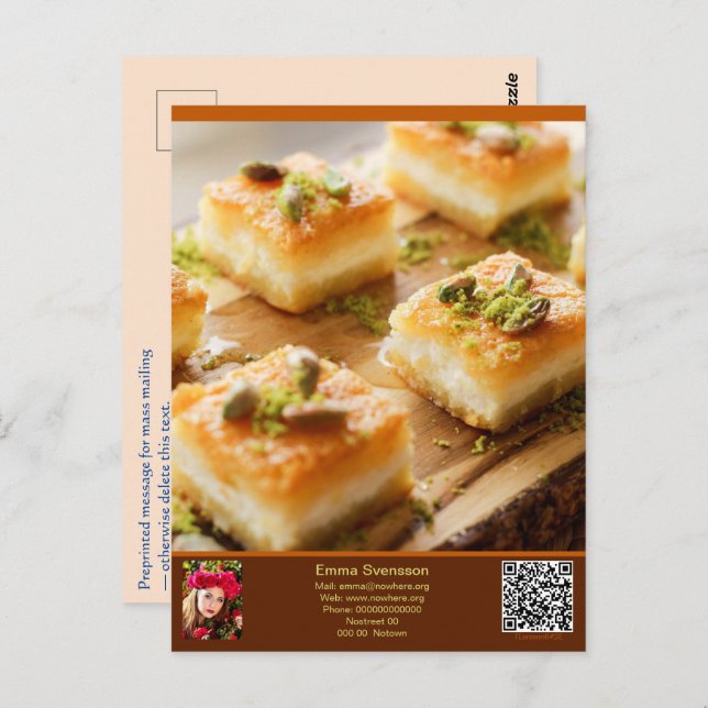 Vykort — Connect, Food Postcard (Front/Back)