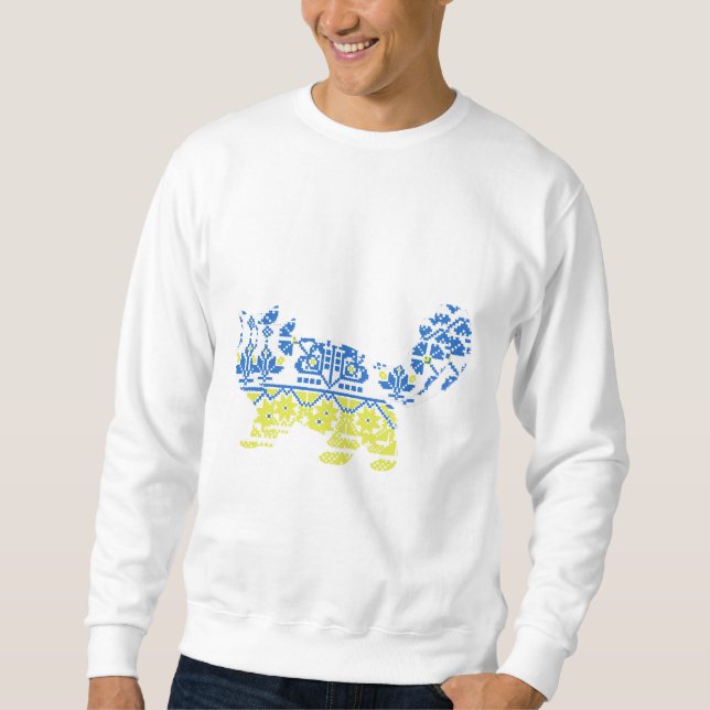 Vyshyvanka Cat  Sweatshirt (Front)