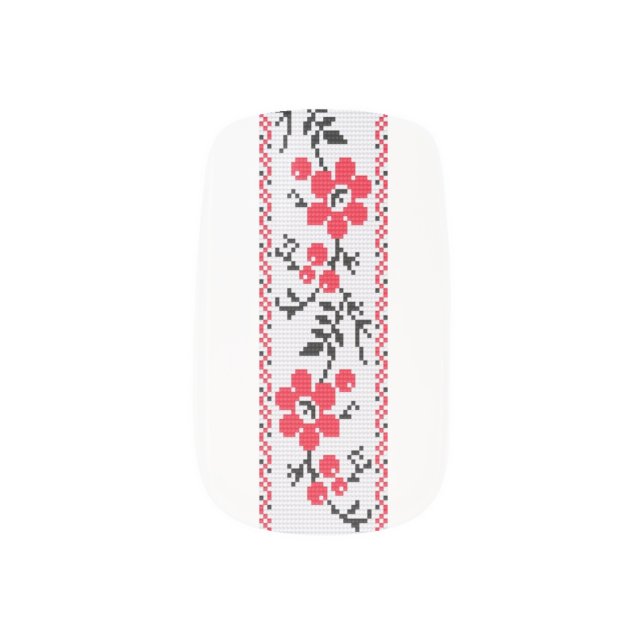 Vyshyvanka Embroidery Minx Nail Wraps (Left Thumb)