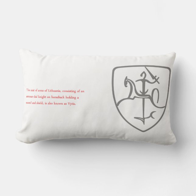 Vytis Coat of arms of Lithuania Throw Pillow (Front)
