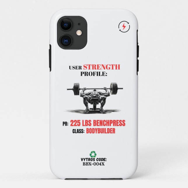 VYTROS Fitness "Strength Profile" iPhone 11 case (Back)