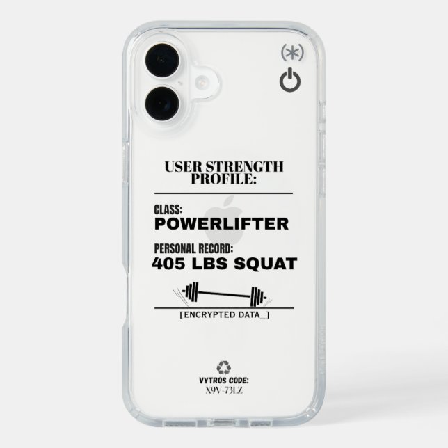 VYTROS "Strength Profile" iPhone 16 Case (Front)