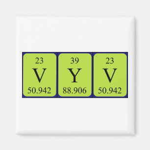 Vyv periodic table name magnet