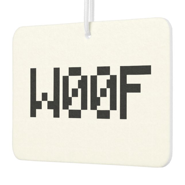 W00F [Leetspeak Animal Sounds] Air Freshener (Left)