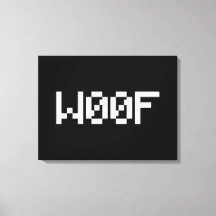 W00F [Leetspeak Animal Sounds] Canvas Print