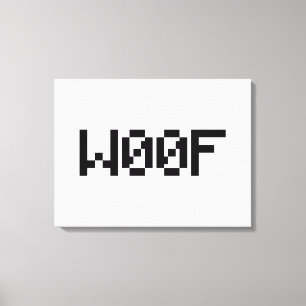W00F [Leetspeak Animal Sounds] Canvas Print