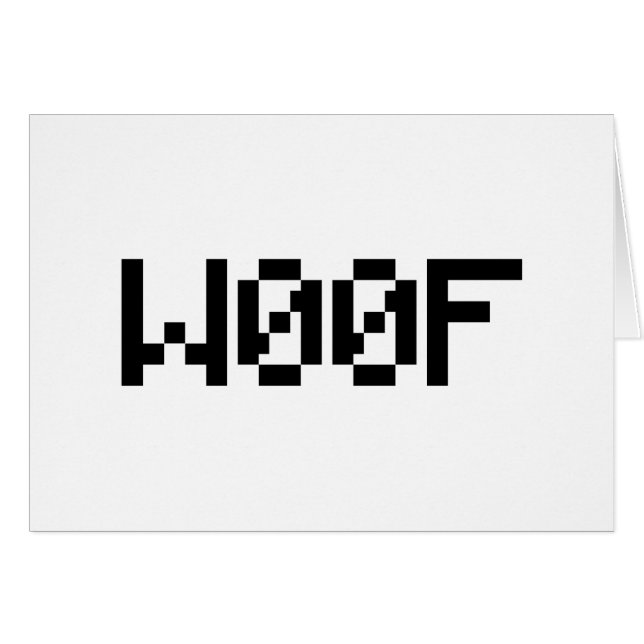 W00F [Leetspeak Animal Sounds] Card (Front Horizontal)