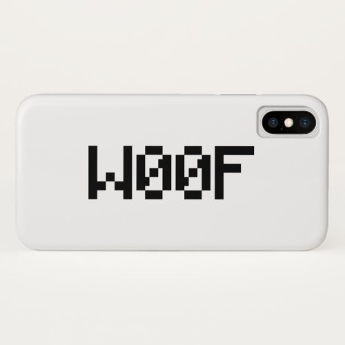 W00F Leetspeak Animal Sounds iPhone X Case