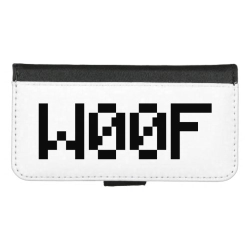 W00F Leetspeak Animal Sounds iPhone 87 Wallet Case