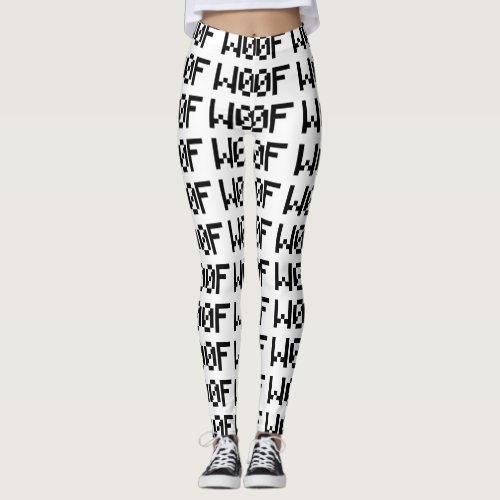 W00F Leetspeak Animal Sounds Leggings