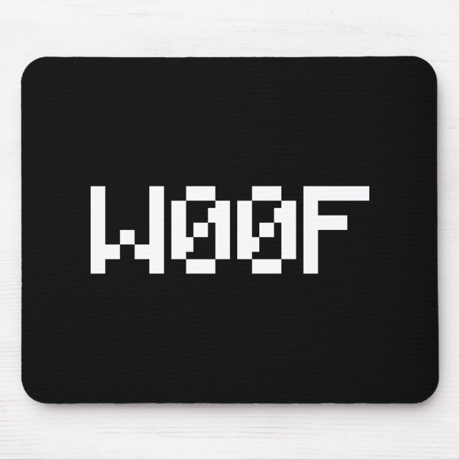 W00F [Leetspeak Animal Sounds] Mouse Pad (Front)