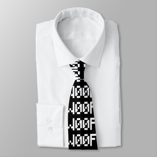 W00F [Leetspeak Animal Sounds] Neck Tie (Tied)