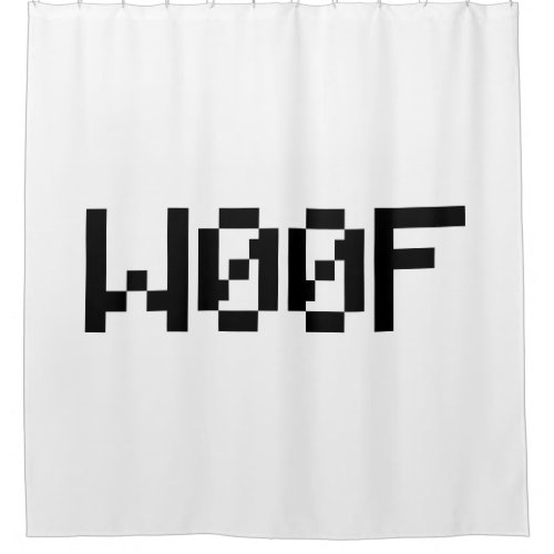 W00F Leetspeak Animal Sounds Shower Curtain