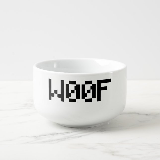 W00F [Leetspeak Animal Sounds] Soup Mug (Front)