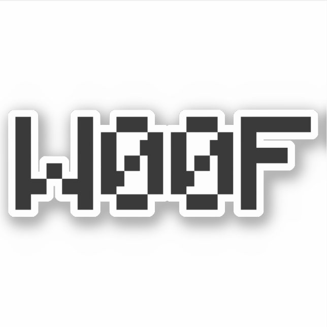 W00F [Leetspeak Animal Sounds] Sticker (Front)