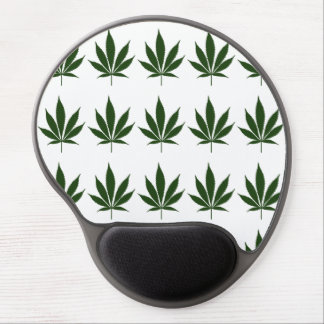 W01 Pot Leaf Gel Mousepad