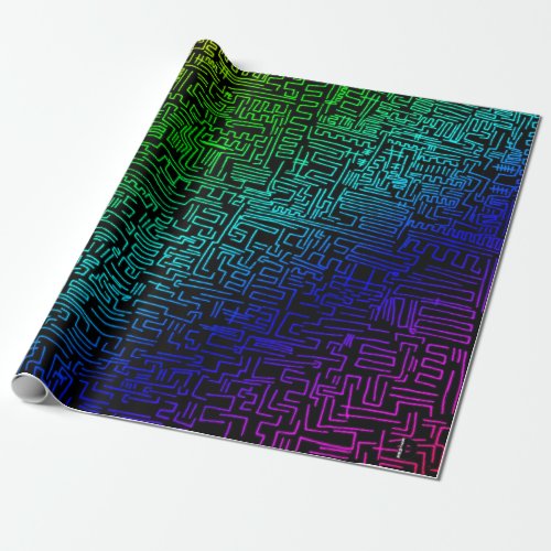 W1 Desighn _ Rainbow Circuits  Wrapping Paper