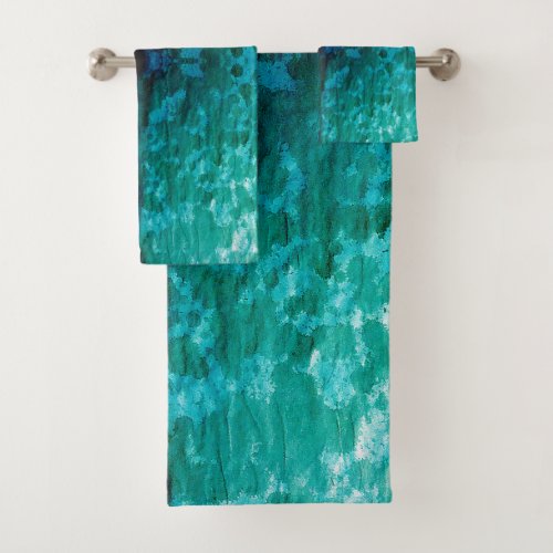 W3 DESIGHN _ Blue Mosiac C  Bath Towel Set