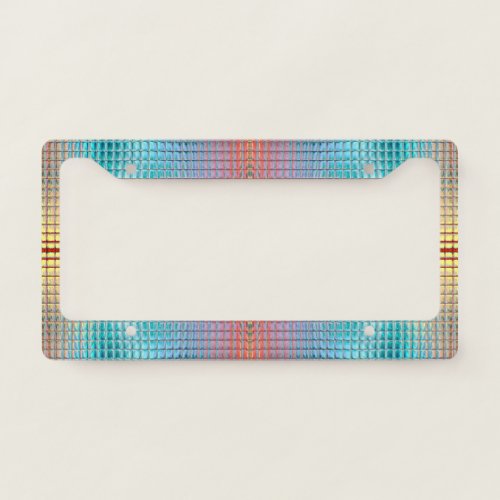 W3 DESIGHN _ Glass_Brick Mosiac B  License Plate Frame