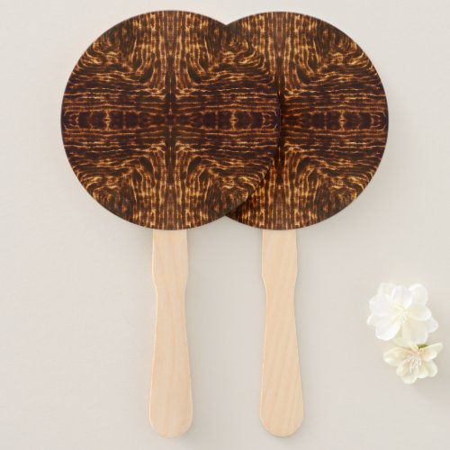 W3 DESIGHN _ Wood_Burn Mosiac A  Hand Fan