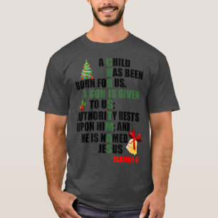 w460 Merry Xmas Christmas Tree Christian Bible Isa T-Shirt