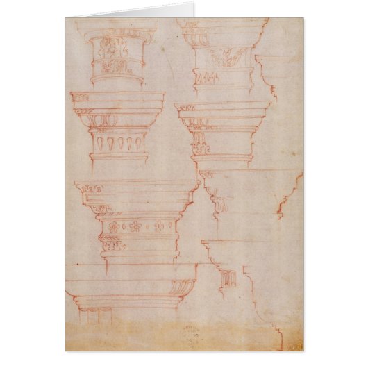W.18v Study of column capitals Cards (Front)