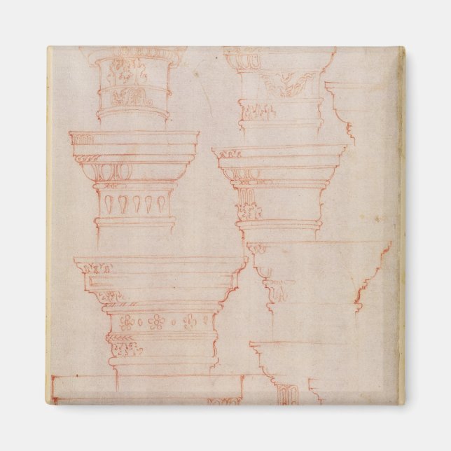 W.18v Study of column capitals Magnet (Front)