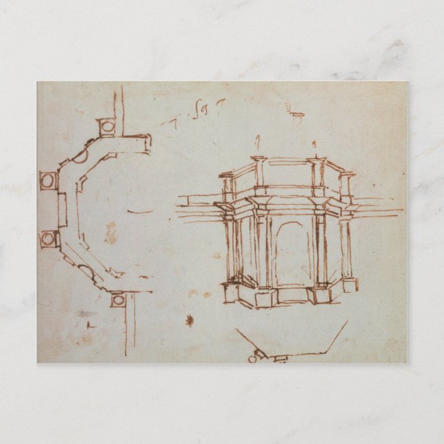 W.24r Architectural sketch Postcard (Front)