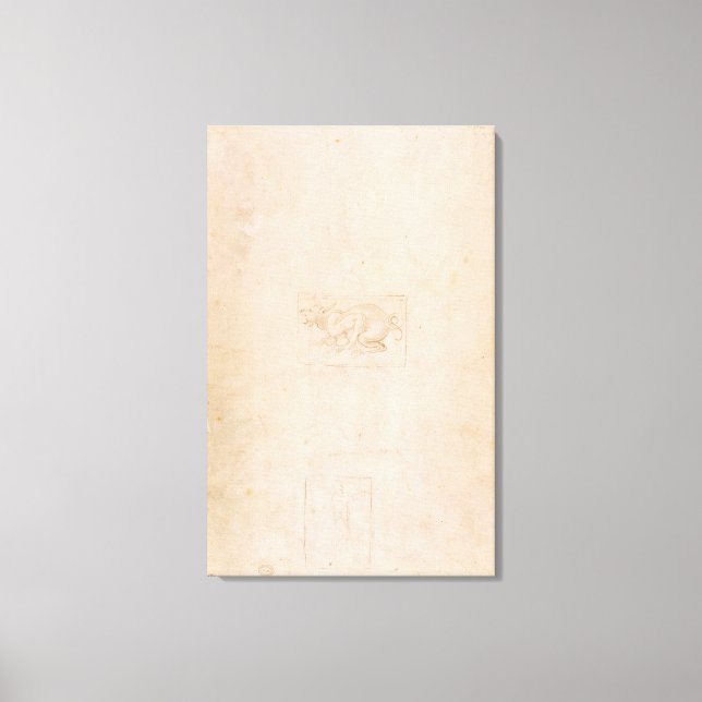 W.54 Study of a dragon Canvas Print (Front)