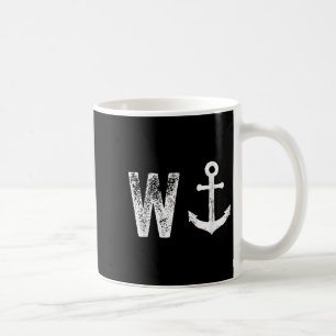 W Anchor Funny Wanker Jerk British Slang Coffee Mug