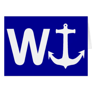 W Anchor Wanchor Funny Joke Gift Cards